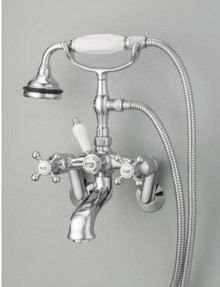 Cheviot  5100-AB Tub Filler Faucet With Hand Shower & Cross Handles  - Antique Bronze