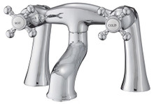 Cheviot  5140-BN Two Handle Rim Mount Tub Filler Faucet with Cross Handles  - Brushed Nickel