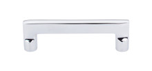 Top Knobs  M1973 Aspen II Flat Sided Pull 4" (c-c) - Polished Chrome