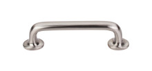 Top Knobs  M1987 Aspen II Rounded Pull 4" (c-c) - Brushed Satin Nickel