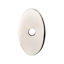 Top Knobs  TK58PN Sanctuary Oval Backplate Small 1 1/4" - Polished Nickel