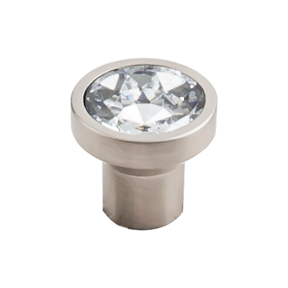 Top Knobs Tk735bsn Barrington Wentworth Crystal Round Door Knob 13 16 Brushed Satin Nickel Base