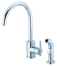 Danze D401058 Parma Single Handle High-Rise Kitchen Faucet with Side Spray 1.75gpm & 2.2gpm  - Chrome