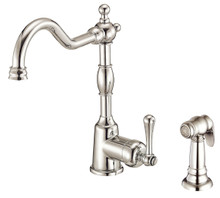 Danze D401157 Opulence Single Handle Kitchen Faucet with Side Spray 1.75gpm & 2.2gpm  - Chrome