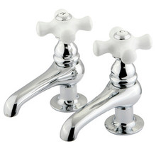 Kingston Brass Two Handle with Two Spouts Basin Lavatory Faucet - Polished Chrome KS3201PX