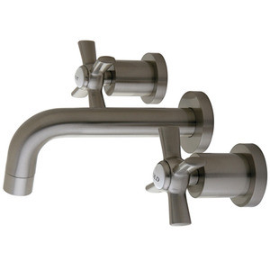 Kingston Brass Two Handle Wall Mount Lavatory Vessel Sink Faucet