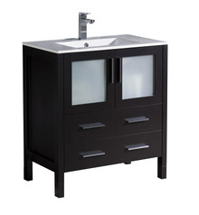 FCB6230ES-I Fresca Torino 30" Espresso Modern Bathroom Cabinet w/ Integrated Sink