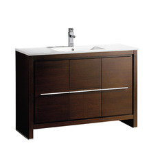 FCB8148WG-I Fresca Allier 48" Wenge Brown Modern Bathroom Cabinet w/ Sink