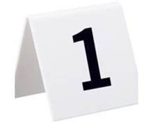 Alpine 493-1-25 Industries Self Standing Number Cards, Numbers 1-25 - White