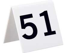 Alpine 493-51-75 Industries Self Standing Number Cards, Numbers 51-75 - White