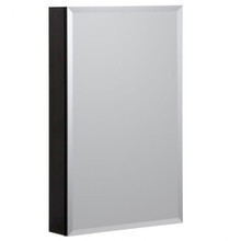 Foremost 19" x 30" Medicine Cabinet with Beveled Mirror and Interior Mirror - Black