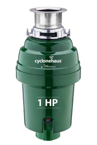 Whitehaus WH007-C cyclonehaus High Effciency Garbage Disposal with Brass Flange and Quiet Operation - Polished Chrome