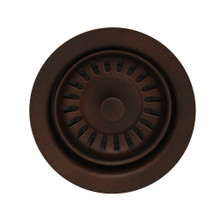 Whitehaus WH202-MB 3 1/2" Waste Disposer Trim with Matching Basket Strainer for Deep Fireclay Sinks - Mahogany Bronze