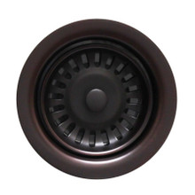 Whitehaus WH202-ORB 3 1/2" Waste Disposer Trim with Matching Basket Strainer for Deep Fireclay Sinks - Oil Rubbed Bronze