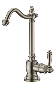 Whitehaus WHFH-C1006-BN Point of Use Cold Water Drinking Faucet with Traditional Swivel Spout - Brushed Nickel