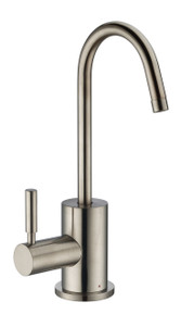 Whitehaus WHFH-H1010-BN Point of Use Instant Hot Water Drinking Faucet with Gooseneck Spout - Brushed Nickel