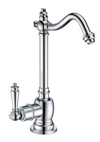 Whitehaus WHFH-H1006-C Point of Use Instant Hot Water Drinking Faucet with Traditional Swivel Spout - Polished Chrome