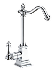 Whitehaus WHFH-H2011-C Point of Use Instant Hot Water Drinking Faucet with Traditional Swivel Spout - Polished Chrome