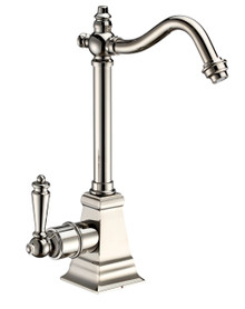 Whitehaus WHFH-H2011-PN Point of Use Instant Hot Water Faucet with Traditional Spout and Self Closing Handle - Polished Nickel