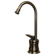 Whitehaus WHFH3-H65-P Point of Use Instant Hot Water Faucet with Gooseneck Spout and Self Closing Handle - Pewter