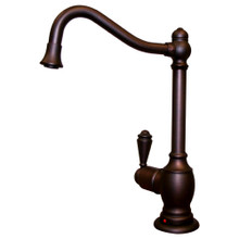Whitehaus WHFH-H3130-MB Point of Use Instant Hot Water Faucet with Traditional Spout and Self Closing Handle - Mahogany Bronze