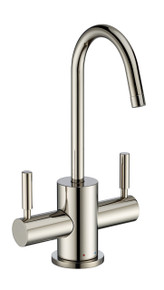 Whitehaus WHFH-HC1010-PN Point of Use Instant Hot & Cold Water Drinking Faucet with Gooseneck Spout - Polished Nickel
