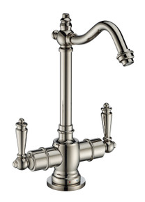 Whitehaus WHFH-HC1006-PN Point of Use Instant Hot & Cold Water Drinking Faucet with Traditional Swivel Spout - Polished Nickel