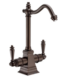 Whitehaus WHFH-HC2011-ORB Point of Use Instant Hot & Cold Water Drinking Faucet with Traditional Swivel Spout - Oil Rubbed Bronze