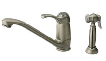 Whitehaus WH23574-BN Metrohaus Single Handle Kitchen Faucet with Side Spray - Brushed Nickel-PVD
