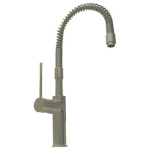 Whitehaus WHLX78558-BN Metrohaus Commercial Single Lever Kitchen Faucet with Flexible Spout - Brushed Nickel