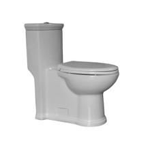 Whitehaus WHMFL3364-EB Magic Flush Eco-Friendly One Piece Elongated Toilet with Siphonic Action Dual Flush System, 1.3/0.9 GPF and WaterSense Certified - White