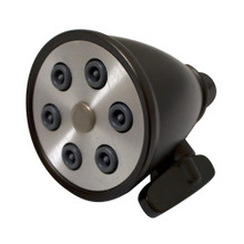 Whitehaus WH138-ORB Showerhaus Small Round Showerhead with 6 Spray Jets - Brass Construction with Adjustable Ball Joint - Oil Rubbed Bronze
