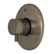 Whitehaus WHUS40078-BN Luxe Round Volume Control with Short Lever Handle - Brushed Nickel