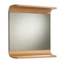 Whitehaus AEM055N Aeri Rectangular Mirror with Integral Wood Shelf - Natural (Birchwood)