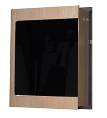 Whitehaus WHAEMN01 Aeri Single Door Medicine Cabinet with Mirrored Door and Two Shelves - Natural (Birchwood)