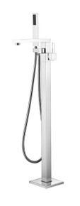 Vanity Art VA2011-PC Freestanding Tub Filler Faucet with Hand Shower - Polished Chrome