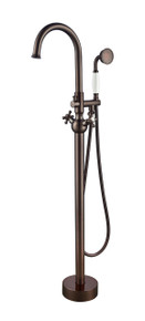 Vanity Art VA2029-ORB Freestanding Tub Filler Faucet with Hand Shower - Oil Rubbed Bronze