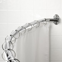 Hardware Resources SR02-PC-R Curved Shower Rod Fits 60 Inch - 72 Inch Openings - Polished Chrome