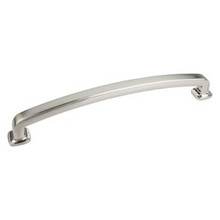 Hardware Resources MO6373-18SN Belcastel 19-1/4 Inch L Forged Look Flat Bottom Appliance Pull Handle - Satin Nickel
