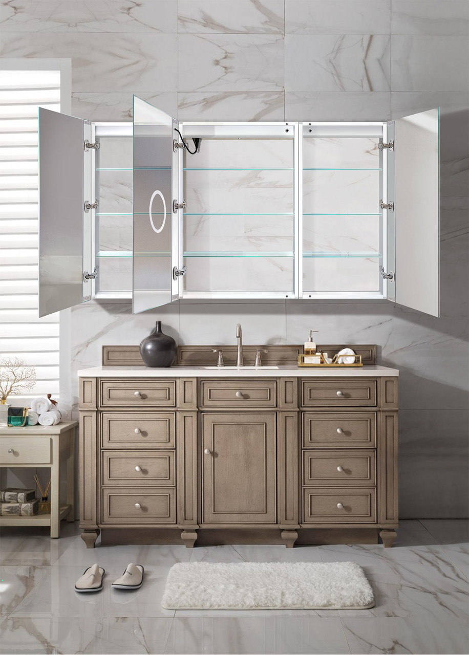 Krugg Svange 6036lrr Led Mirror Medicine Cabinet 60 Inch W X 36