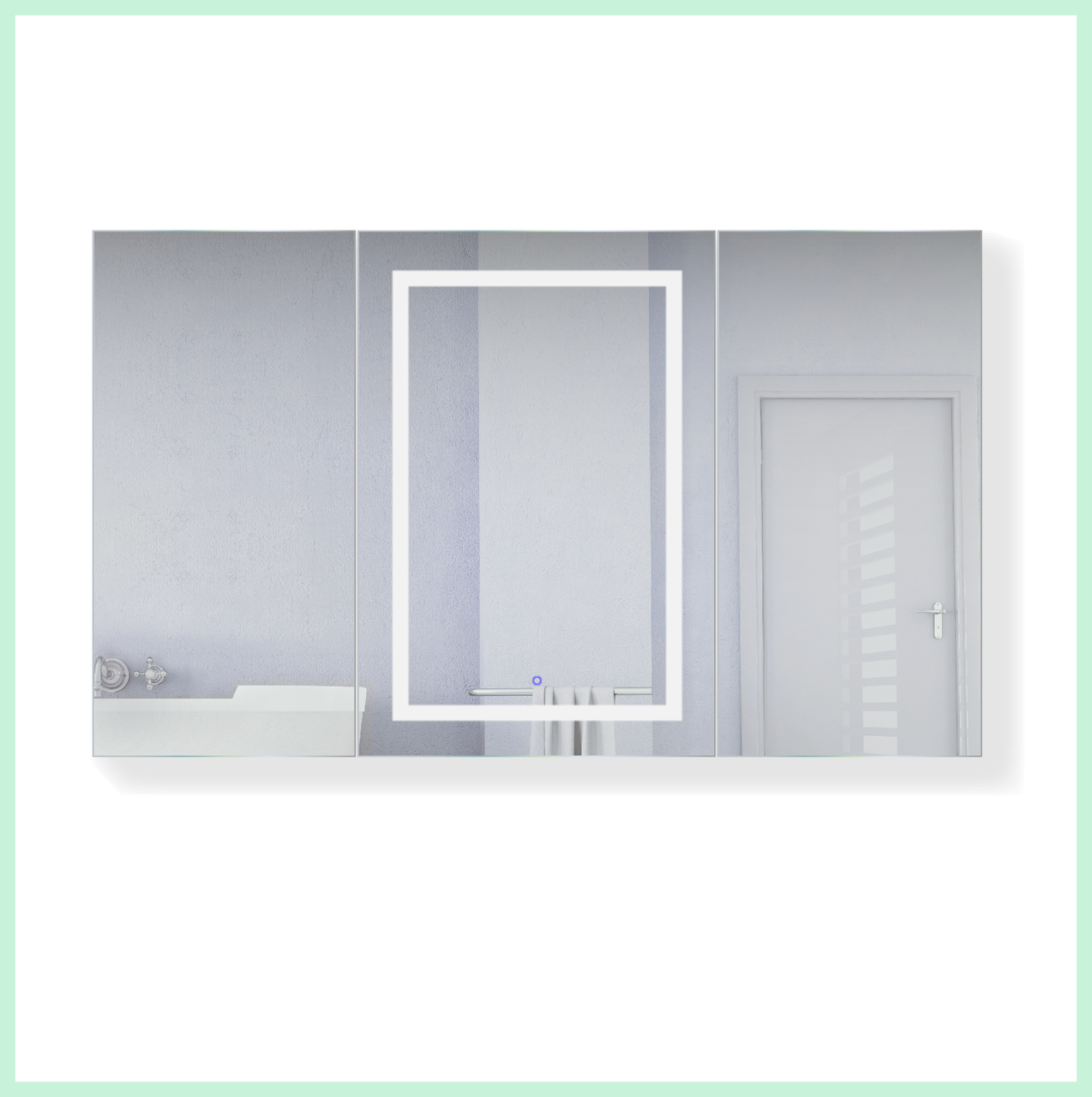Krugg Svange 6036lrr Led Mirror Medicine Cabinet 60 Inch W X 36