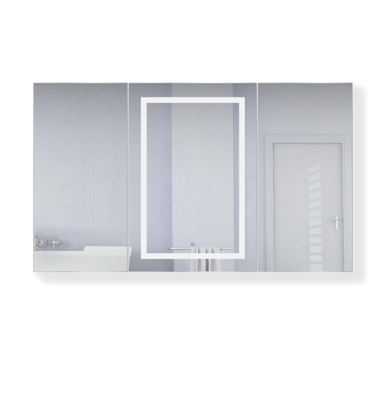 Krugg Svange 6036llr Led Mirror Medicine Cabinet 60 Inch W X 36