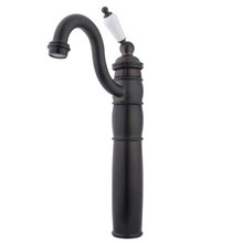 Kingston Brass Single Handle Vessel Sink Faucet with Optional Cover Plate - Oil Rubbed Bronze KB1425PL