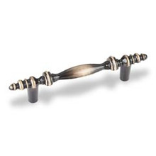 Hardware Resources 1018-AB 4-3/8" Overall Length Cabinet Pull - Screws Included - Brushed Antique Brass