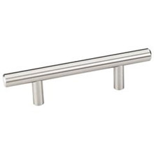 Hardware Resources 136SN 136 mm (5-3/8") Overall Length 7/16" Diameter Steel Cabinet Bar Pull with Beveled Ends- Screws Included - Satin Nickel