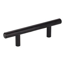 Hardware Resources 136MB 136 mm (5-3/8") Overall Length 7/16" Diameter Steel Cabinet Bar Pull with Beveled Ends- Screws Included - Matte Black