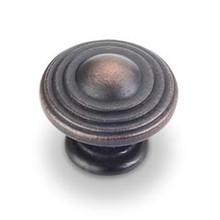 Hardware Resources 137DBAC 1-1/4" Diameter Ring Cabinet Knob - Screws Included - Brushed Oil Rubbed Bronze