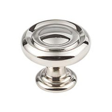 Hardware Resources 117NI 1-1/4" Diameter Button Cabinet Knob - Screws Included - Polished Nickel