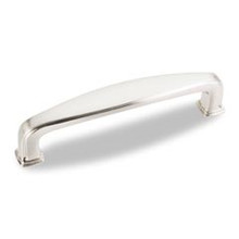 Hardware Resources 1092SN 4-1/4" Overall Length Plain Square Cabinet Pull - 96 mm center-to-center Holes - Screws Included - Satin Nickel
