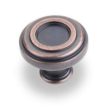 Hardware Resources 317DBAC 1-3/8" Diameter Plain Lafayette Cabinet Knob - Screws Included - Brushed Oil Rubbed Bronze